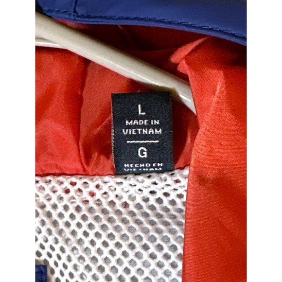 Club Room Men's Lightweight Hooded Rain Jacket, Red/White/Blue, NWT, Size L - Picture 3 of 5